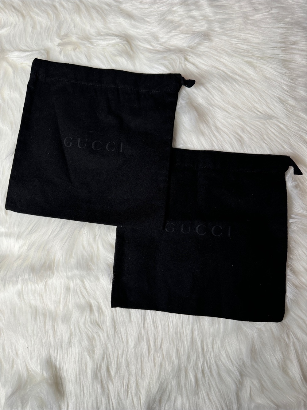 Gucci Black Drawstring Dust Bags (Pair)